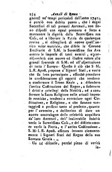 Annali di Roma opera periodica del sig. ab. Michele Mallio