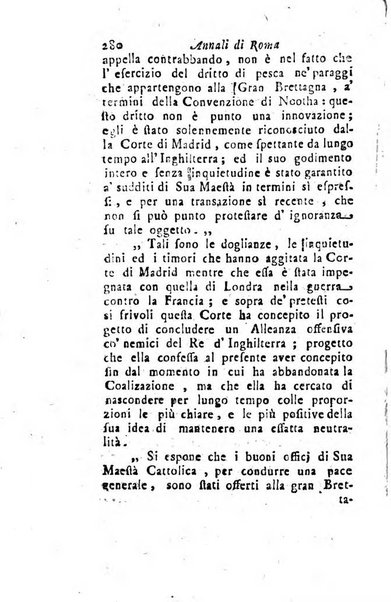 Annali di Roma opera periodica del sig. ab. Michele Mallio