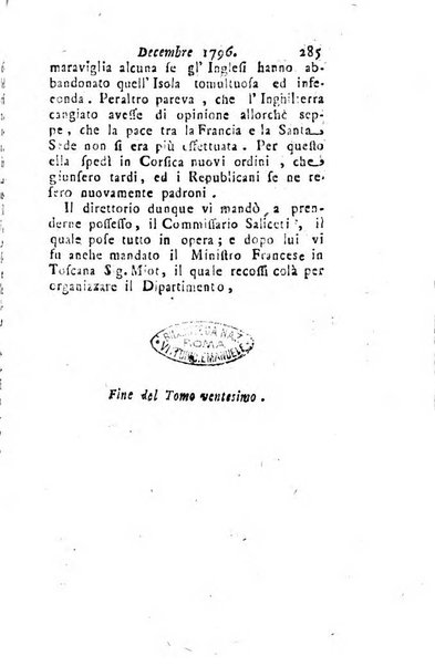 Annali di Roma opera periodica del sig. ab. Michele Mallio