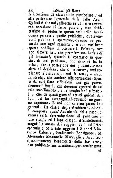 Annali di Roma opera periodica del sig. ab. Michele Mallio