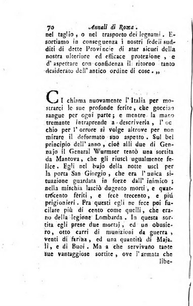 Annali di Roma opera periodica del sig. ab. Michele Mallio