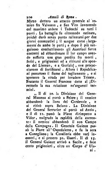 Annali di Roma opera periodica del sig. ab. Michele Mallio