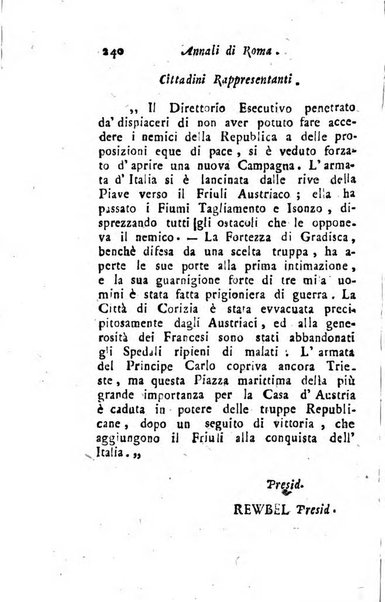 Annali di Roma opera periodica del sig. ab. Michele Mallio