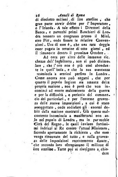 Annali di Roma opera periodica del sig. ab. Michele Mallio