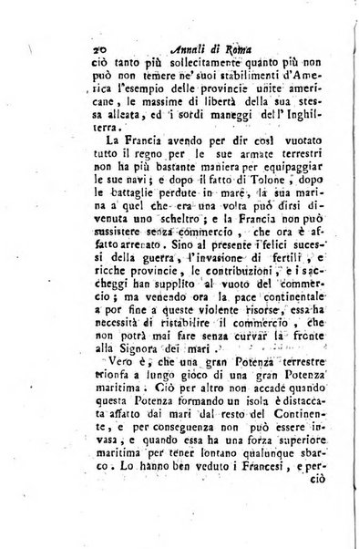 Annali di Roma opera periodica del sig. ab. Michele Mallio