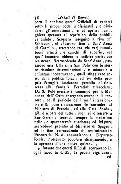 Annali di Roma opera periodica del sig. ab. Michele Mallio