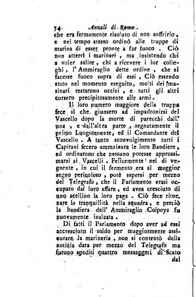 Annali di Roma opera periodica del sig. ab. Michele Mallio