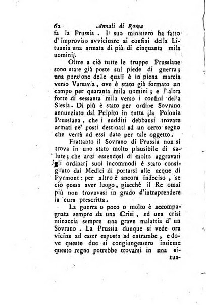 Annali di Roma opera periodica del sig. ab. Michele Mallio