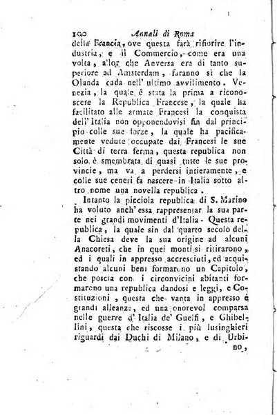 Annali di Roma opera periodica del sig. ab. Michele Mallio