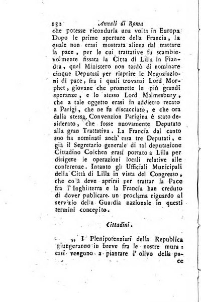 Annali di Roma opera periodica del sig. ab. Michele Mallio