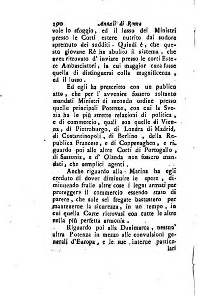 Annali di Roma opera periodica del sig. ab. Michele Mallio