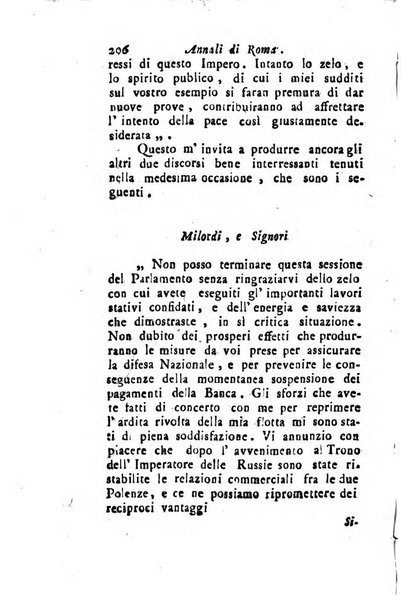 Annali di Roma opera periodica del sig. ab. Michele Mallio