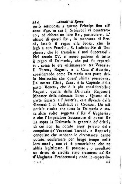 Annali di Roma opera periodica del sig. ab. Michele Mallio