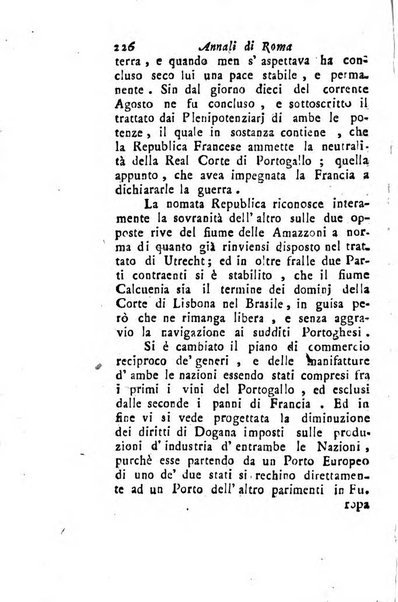 Annali di Roma opera periodica del sig. ab. Michele Mallio