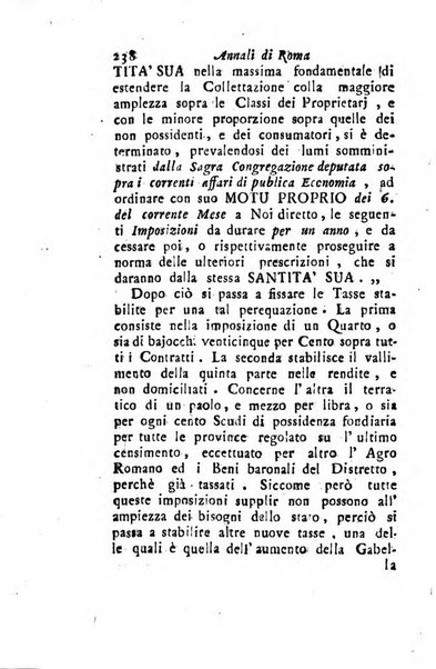 Annali di Roma opera periodica del sig. ab. Michele Mallio