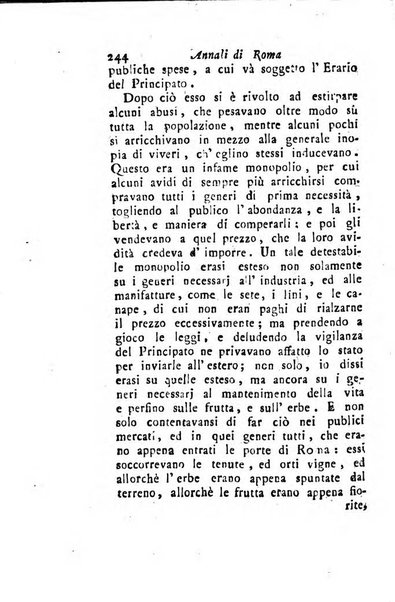 Annali di Roma opera periodica del sig. ab. Michele Mallio