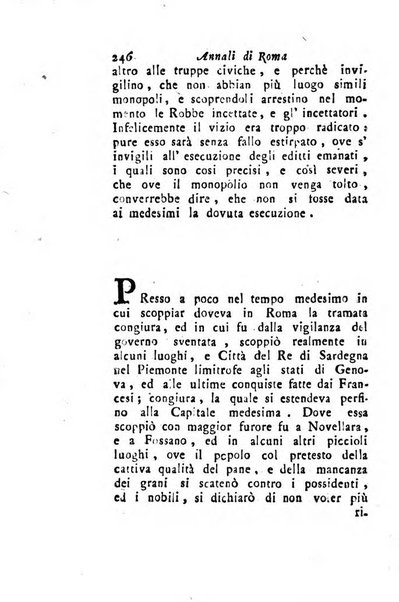 Annali di Roma opera periodica del sig. ab. Michele Mallio