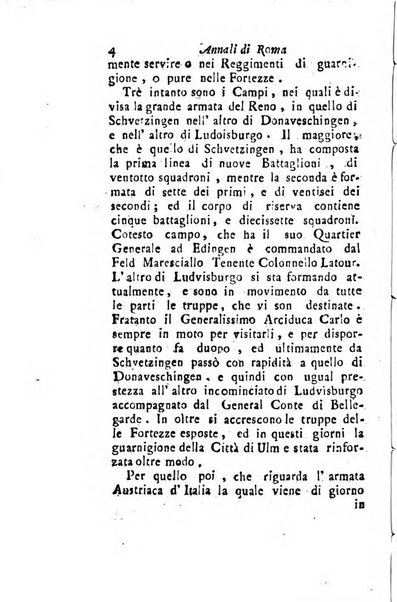 Annali di Roma opera periodica del sig. ab. Michele Mallio