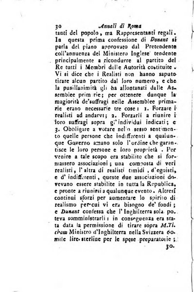 Annali di Roma opera periodica del sig. ab. Michele Mallio