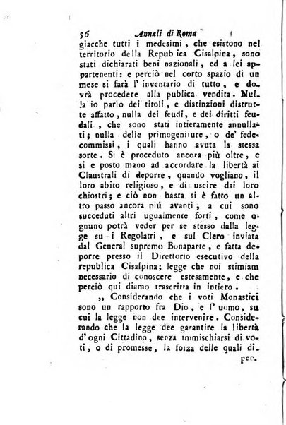 Annali di Roma opera periodica del sig. ab. Michele Mallio