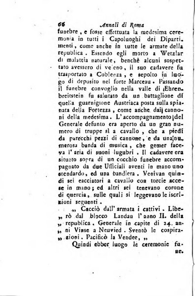 Annali di Roma opera periodica del sig. ab. Michele Mallio