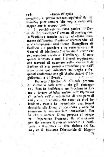 Annali di Roma opera periodica del sig. ab. Michele Mallio