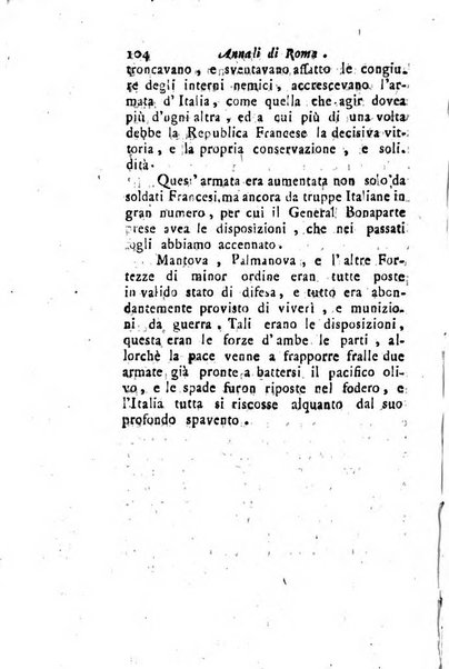 Annali di Roma opera periodica del sig. ab. Michele Mallio