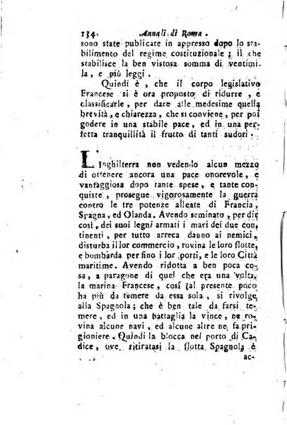 Annali di Roma opera periodica del sig. ab. Michele Mallio