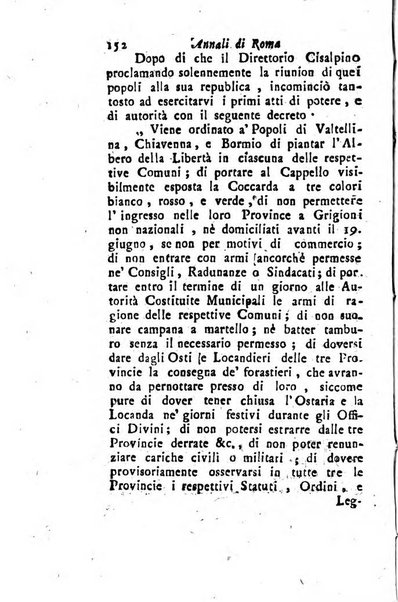 Annali di Roma opera periodica del sig. ab. Michele Mallio