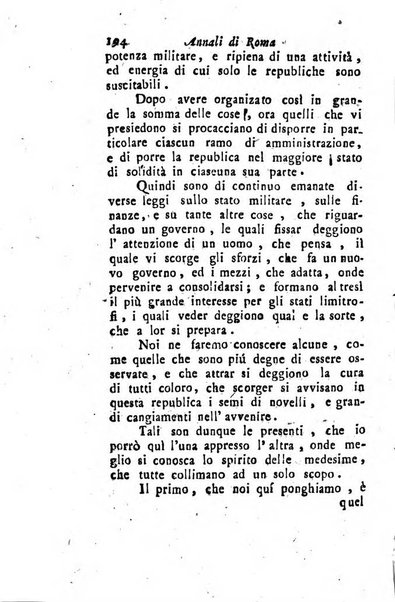 Annali di Roma opera periodica del sig. ab. Michele Mallio