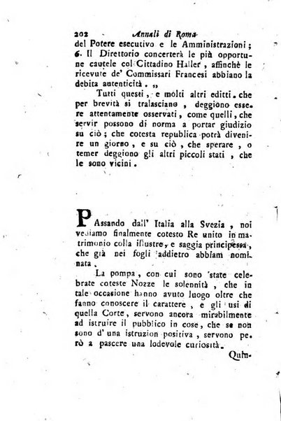 Annali di Roma opera periodica del sig. ab. Michele Mallio