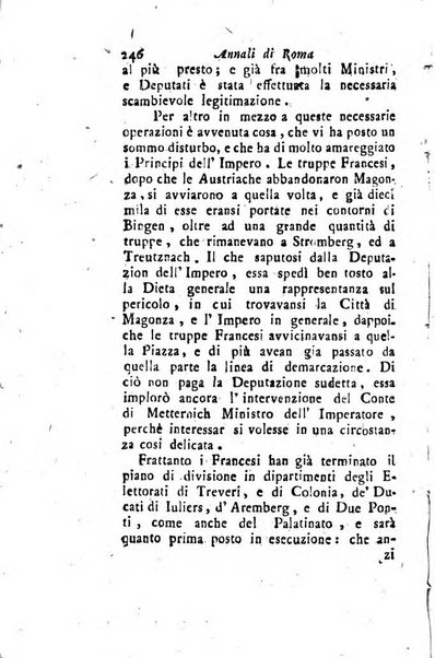 Annali di Roma opera periodica del sig. ab. Michele Mallio