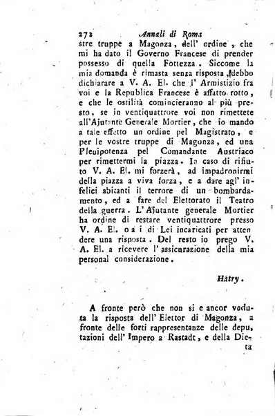 Annali di Roma opera periodica del sig. ab. Michele Mallio