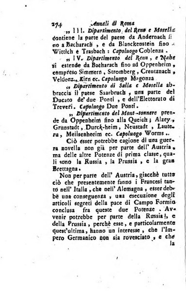 Annali di Roma opera periodica del sig. ab. Michele Mallio