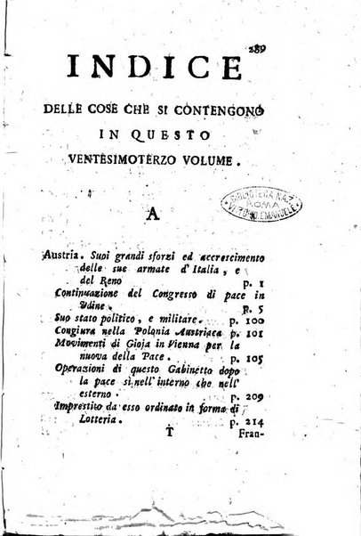 Annali di Roma opera periodica del sig. ab. Michele Mallio