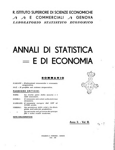 Annali di statistica e di economia
