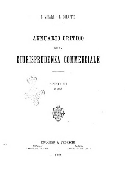 Annuario critico della giurisprudenza commerciale