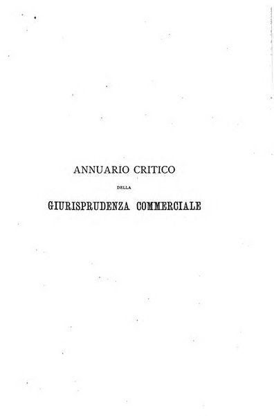 Annuario critico della giurisprudenza commerciale