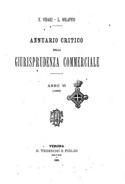 Annuario critico della giurisprudenza commerciale