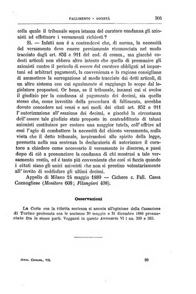 Annuario critico della giurisprudenza commerciale