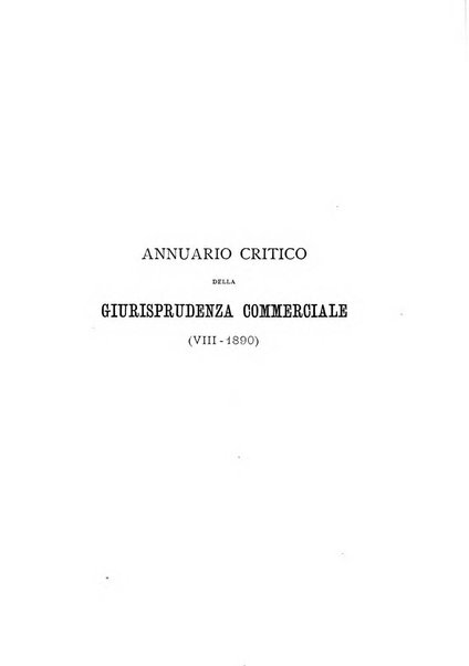 Annuario critico della giurisprudenza commerciale