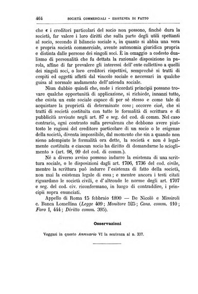 Annuario critico della giurisprudenza commerciale