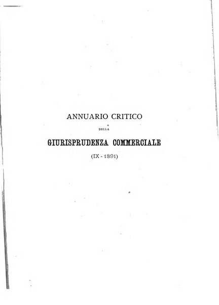 Annuario critico della giurisprudenza commerciale