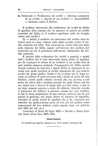 Annuario critico della giurisprudenza commerciale