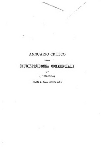 Annuario critico della giurisprudenza commerciale