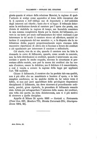 Annuario critico della giurisprudenza commerciale