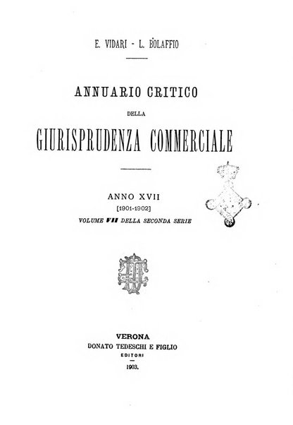 Annuario critico della giurisprudenza commerciale