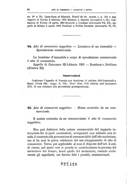 Annuario critico della giurisprudenza commerciale