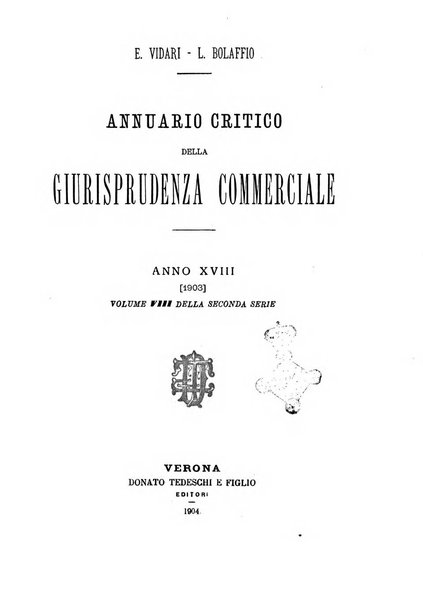 Annuario critico della giurisprudenza commerciale