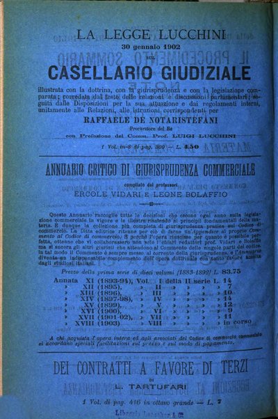 Annuario critico della giurisprudenza commerciale